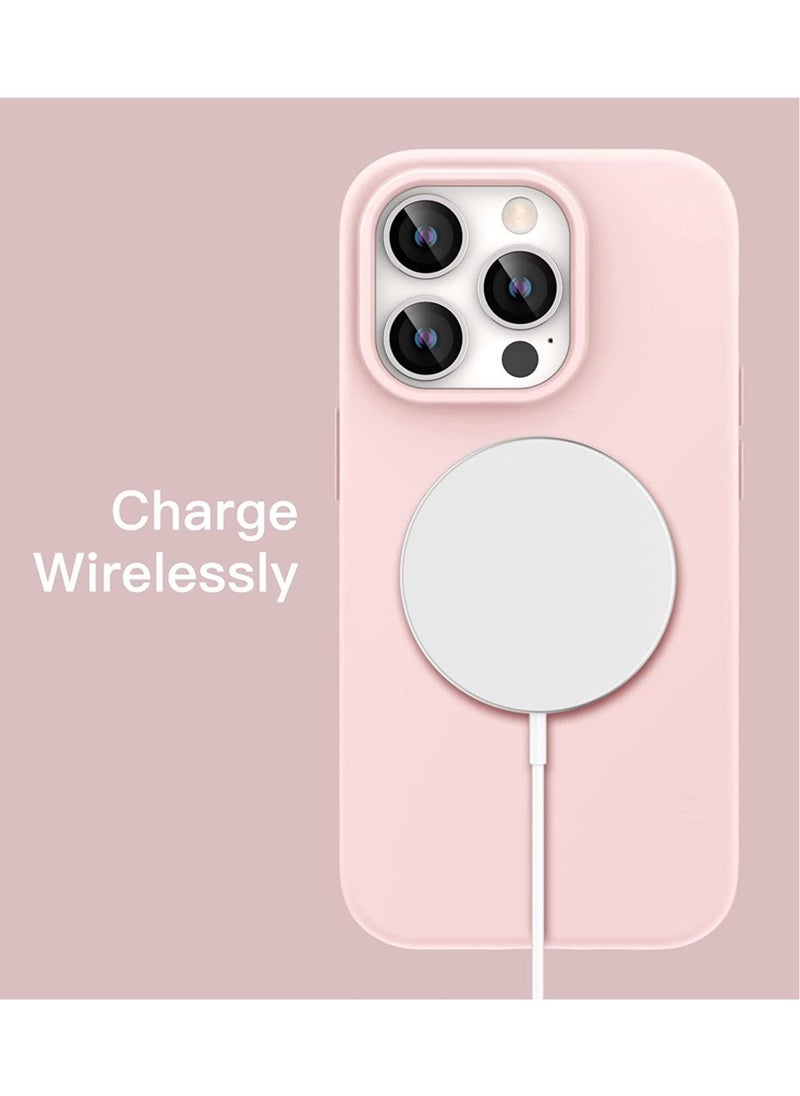 Raxoom Silicone Case for iPhone 14 Pro Max 6.7-inch, Silky-Soft Touch Full-Body Protective Phone Case, Shockproof Cover with Microfiber Lining (Pink) - Image 2
