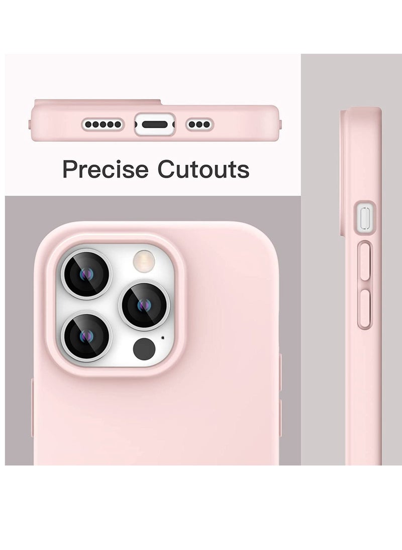 Raxoom Silicone Case for iPhone 14 Pro Max 6.7-inch, Silky-Soft Touch Full-Body Protective Phone Case, Shockproof Cover with Microfiber Lining (Pink) - Image 4