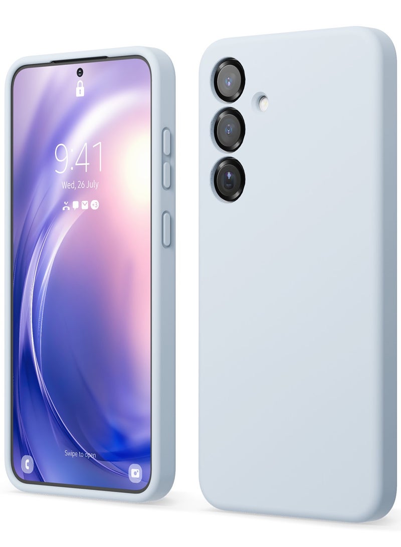 Elago Liquid Silicone for Samsung Galaxy S25 PLUS Case Cover Full Body Screen Camera Protective, Shockproof, Slim, Anti-Scratch Soft Microfiber Lining - Light Blue - Image 1