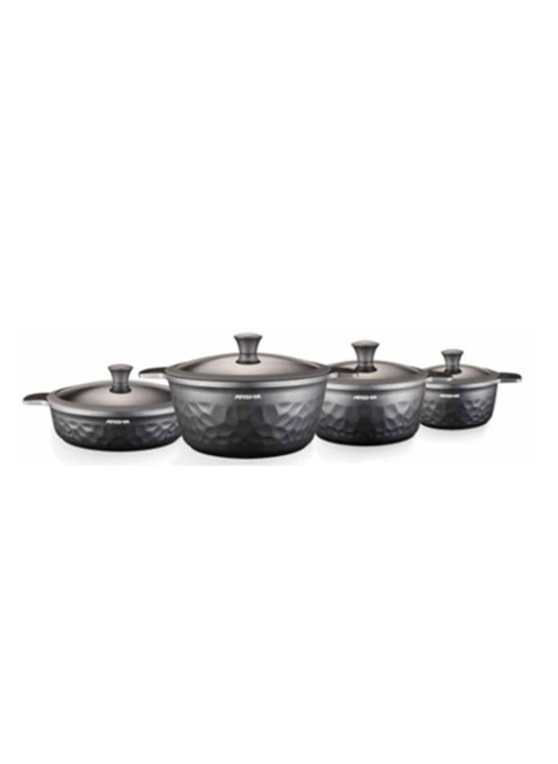Arshia Diamond granite cookware set, 8 pieces, German Archia silver, 3008  - Image 2