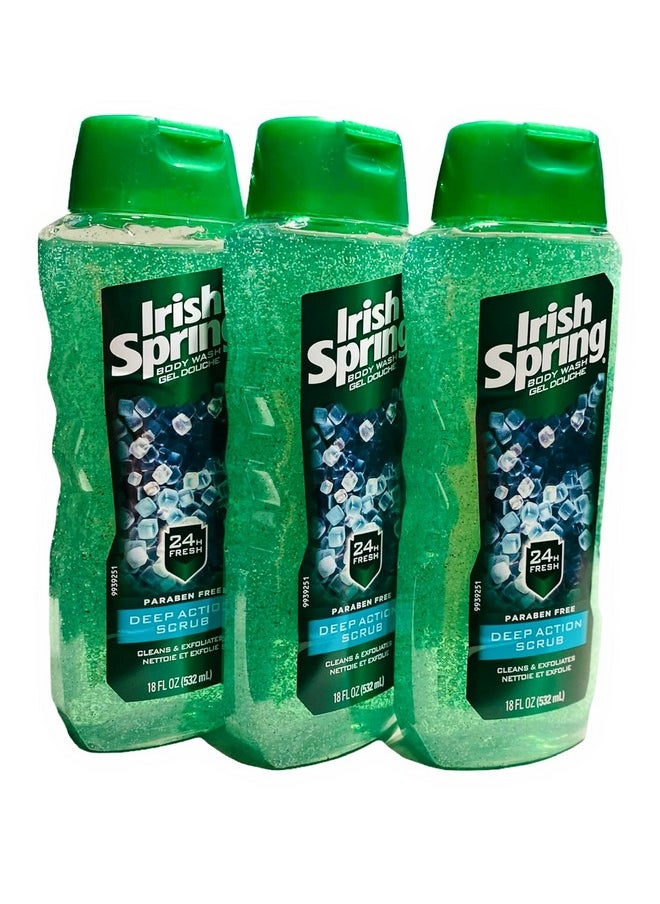 Irish Spring Body Wash Deep Action Scrub 18 Oz (Pack Of 3)  - Image 4
