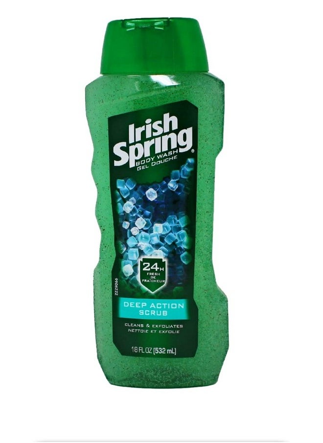 Irish Spring Body Wash Deep Action Scrub 18 Oz (Pack Of 3)  - Image 2
