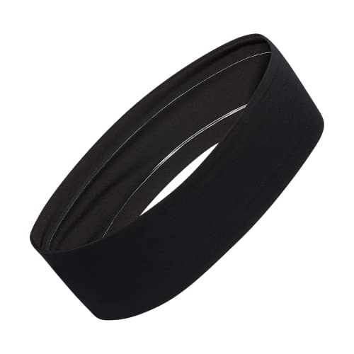 adidas Alphaskin Elastic Headband, Black/White/2, One Size - Image 4