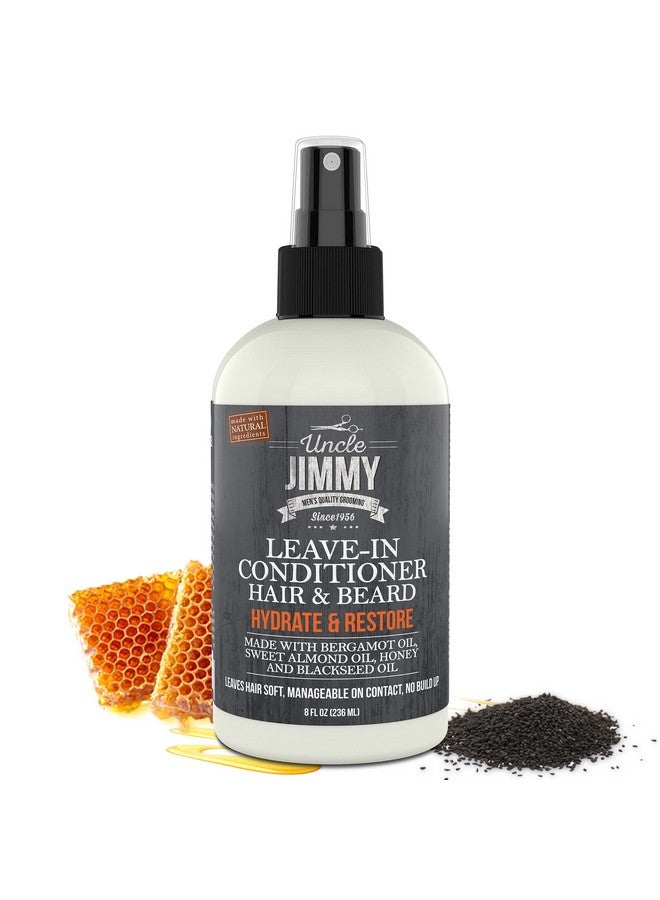 uncle jimmy Products Hair & Beard Leavein Beard Conditioner For Softening Hair Hydrating Skin Eliminating Beard Dandruff Healthy Beard Growth 8 Fl Oz - Image 2