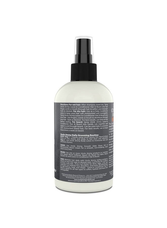 uncle jimmy Products Hair & Beard Leavein Beard Conditioner For Softening Hair Hydrating Skin Eliminating Beard Dandruff Healthy Beard Growth 8 Fl Oz - Image 4