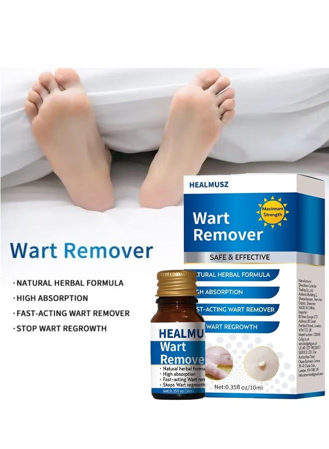 هيلموسز سائل إزالة الثآليل، لوشن إصلاح لإزالة الثآليل والشامات، سهل الاستخدام لإزالة علامات الجلد بشكل آمن وفعال، محلول سائل لإزالة الثآليل - 10 مل - Image 2