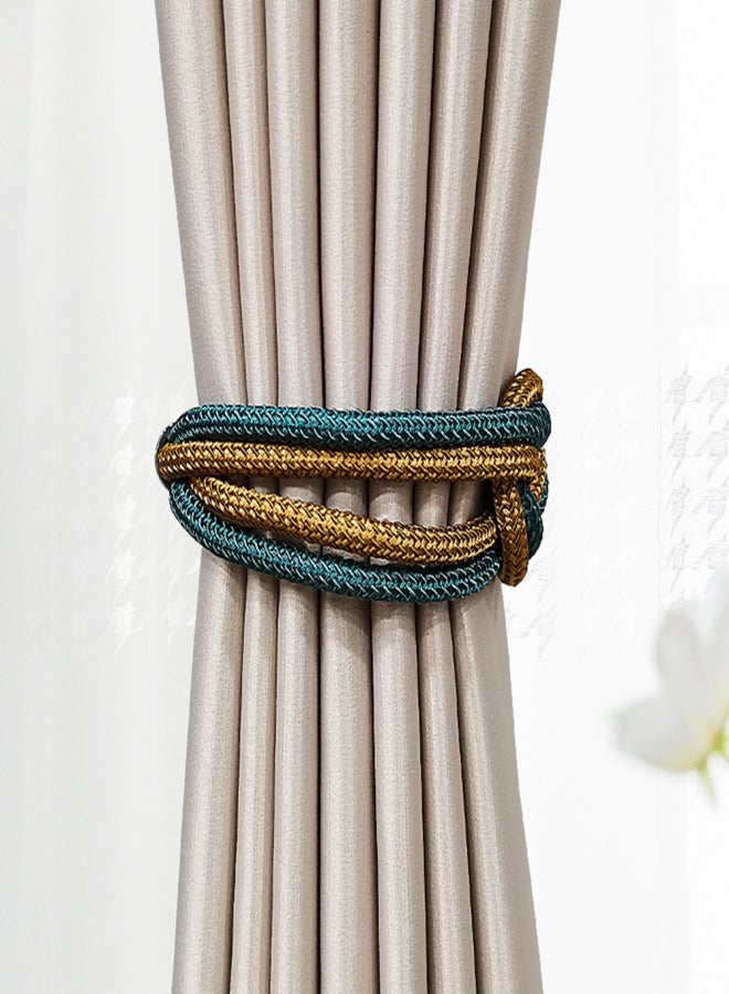 Magnetic Curtain Tieback Chinese Knot Drapery Tie Back Window Curtain Holder Decorative Drape Ties for Bedroom Living Room Office Cafe