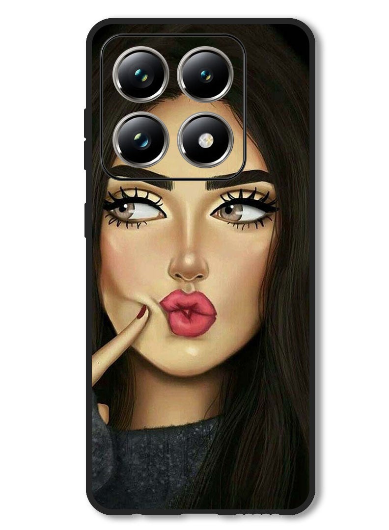 Theodor Case Compatible with Xiaomi 14T Protection Shockproof Bumper Cover Dimple Girl - Image 1