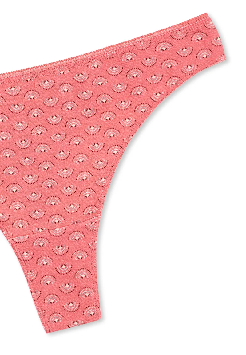 dagi 3 Pack Geometric Mid Rise Multicolour Cotton Blend Thong