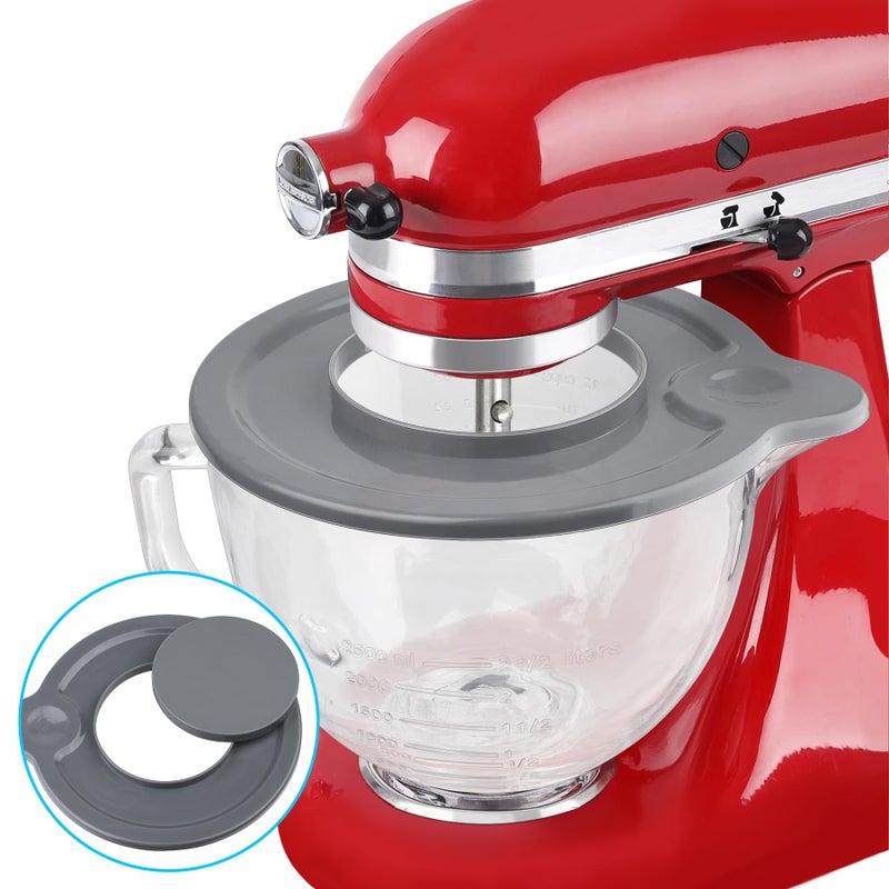 FIRJOY Glass Mixing Bowl Accessory 5 Quart - Compatible with KitchenAid 4.5 and 5 Quart Tilt-Head Stand Mixers (With Lid & Lock Ring) - Image 3