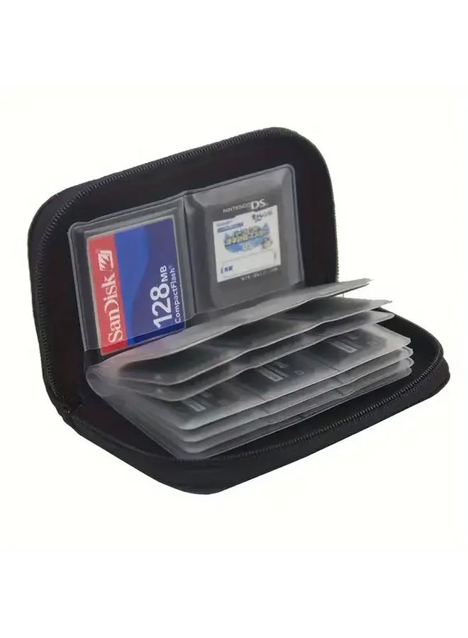 Blue PVC Camera Card Storage Bag 18 SD and 4 CF Card Slots - Image 2