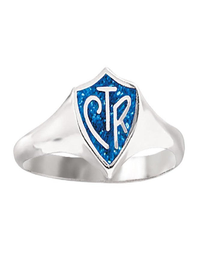 Ringmasters Blue Sparkle CTR LDS CTR Ring Choose the Right Faith Ring | Keepsake LDS Jewelry - Image 1