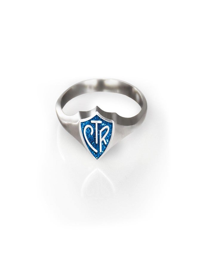 Ringmasters Blue Sparkle CTR LDS CTR Ring Choose the Right Faith Ring | Keepsake LDS Jewelry - Image 5