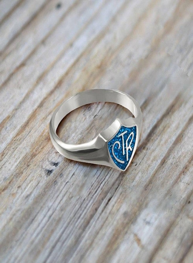 Ringmasters Blue Sparkle CTR LDS CTR Ring Choose the Right Faith Ring | Keepsake LDS Jewelry - Image 2