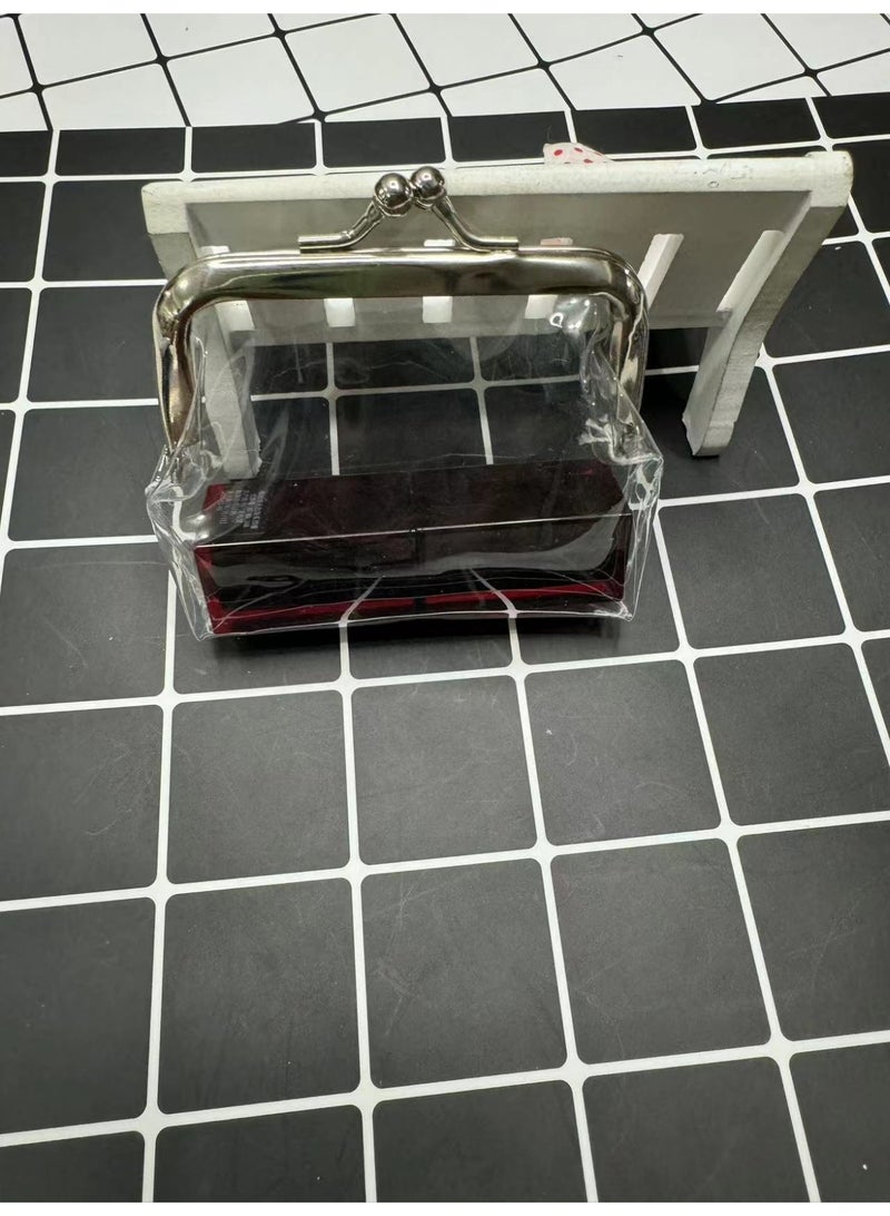 Clear Coin Purse, Transparent Change Purse, PVC Kiss-Lock Wallet for Women, Mini Cosmetic Makeup Bag, Portable for Travel - Image 4