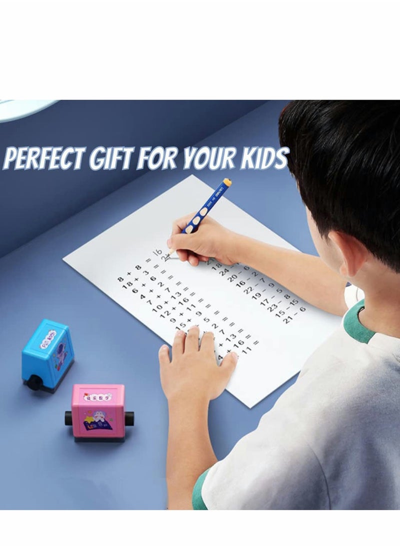 Excefore Roller Digital Teaching Stamp for Addition Subtraction Multiplication Division Combination Exercise within 100 for Preschool Kindergarten Homeschool Supplies  All Arithmetic  - Image 4