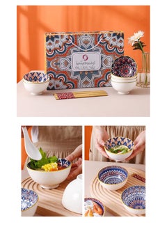 أولودينيز  اطقم صحون جميلة ومميزة بطراز صيني مع أعواد أكل فاخرة  - Image 4
