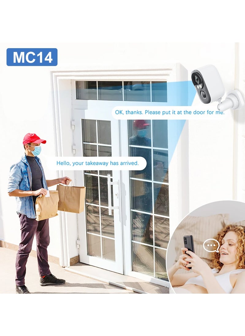 Generic - 2K Security Camera with Color Night Vision, AI Motion Detection, 180-Day Battery Life, IP65 Waterproof, 2-Way Audio & Cloud/SD Storage - Image 1