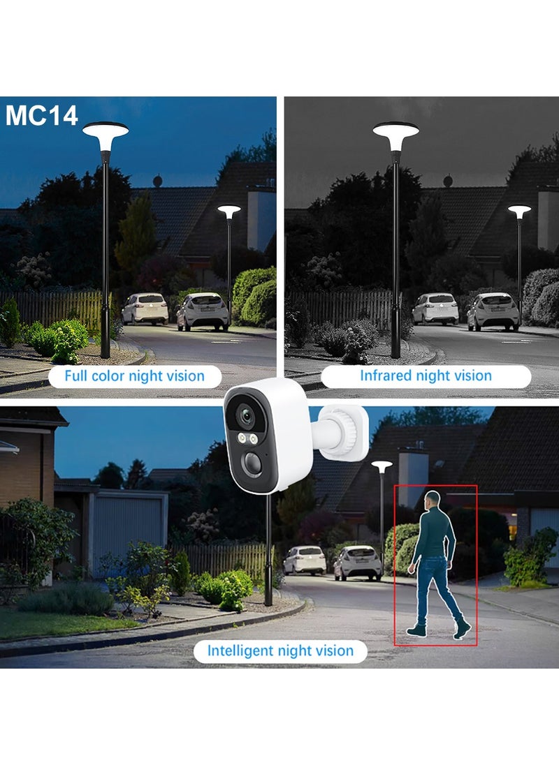 Generic - 2K Security Camera with Color Night Vision, AI Motion Detection, 180-Day Battery Life, IP65 Waterproof, 2-Way Audio & Cloud/SD Storage - Image 1