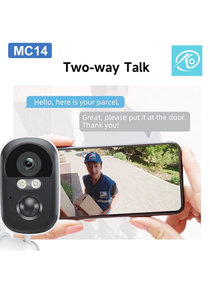 Generic - 2K Security Camera with Color Night Vision, AI Motion Detection, 180-Day Battery Life, IP65 Waterproof, 2-Way Audio & Cloud/SD Storage - Image 1