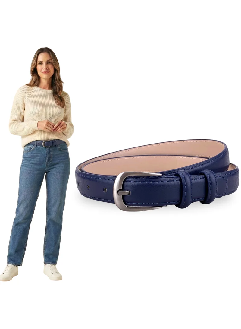 Classic Milano Classic Milano Women's Belt with Gift Box; Faux Leather Ladies Belt for Dresses, Jeans & Gowns; Stylish Womens Belt; Adjustable Girls Belt; Belt for Women | Full Length: 110 CM (Free Size - Fits up to the waist of 40 Inches / 100 CM)