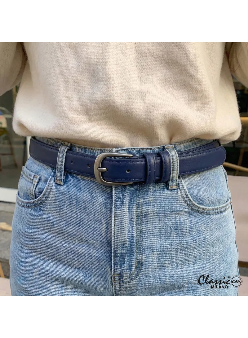 Classic Milano Classic Milano Women's Belt with Gift Box; Faux Leather Ladies Belt for Dresses, Jeans & Gowns; Stylish Womens Belt; Adjustable Girls Belt; Belt for Women | Full Length: 110 CM (Free Size - Fits up to the waist of 40 Inches / 100 CM)