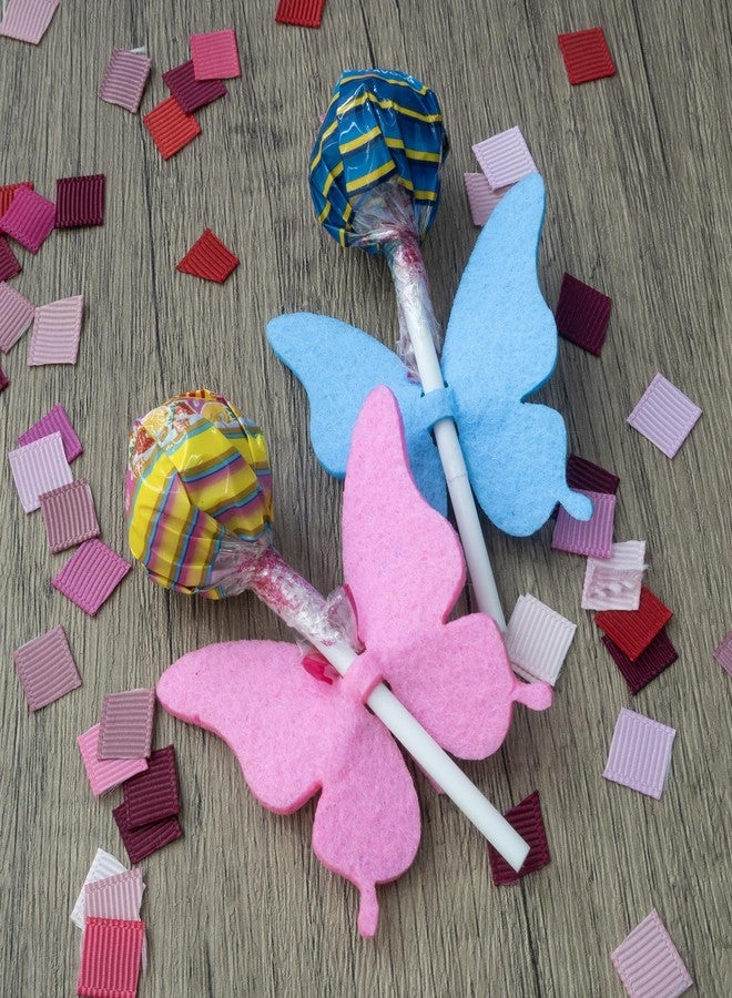 Summer-Ray.com Summer-Ray 100pcs Colorful Felt Butterfly Lollipop Tag/Candy Holder for Parties - Image 4