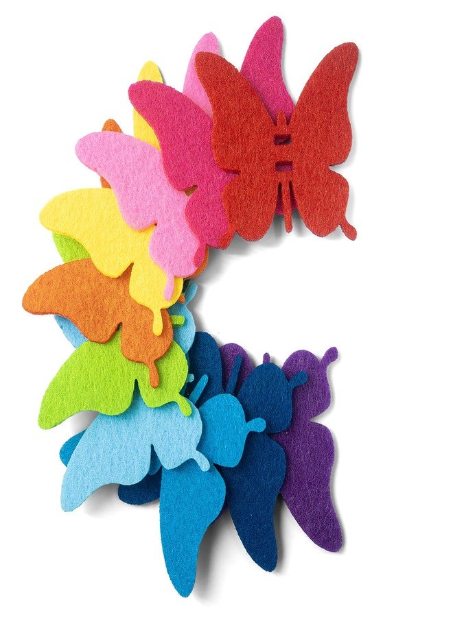 Summer-Ray.com Summer-Ray 100pcs Colorful Felt Butterfly Lollipop Tag/Candy Holder for Parties - Image 1