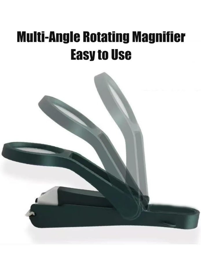 مقص أظافر مع عدسة مكبرة، تأثير تكبير 2X، يمكن لقاطع الأظافر تدوير العدسة المكبرة في زوايا متعددة، سهل الاستخدام، مناسب لكبار السن الذين يعانون من ضعف البصر - أفضل مقص أظافر لكبار السن، أداة تجميل دقيقة، أدوات مفيدة ومساعد قطرة العين لكبار السن وضعاف البصر - غير قابل للانزلاق وآمن وسهل الاستخدام، يمنح الآباء راحة - Image 5