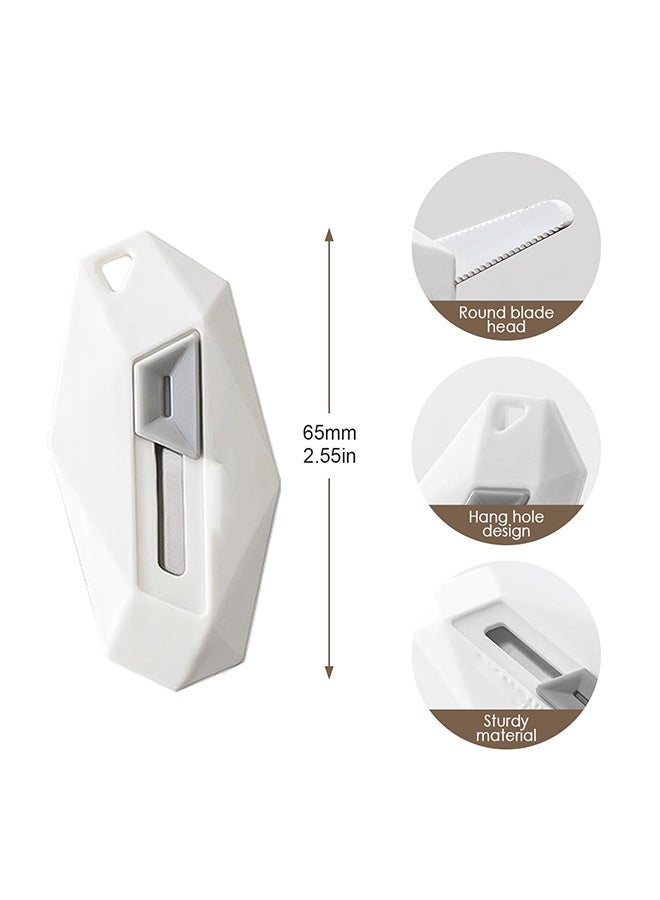 3 Pcs Safety Box Cutter,Package Opener for Cardboard, Automatic Retractable Magnetic & Portable Mini Utility Knife - Image 2