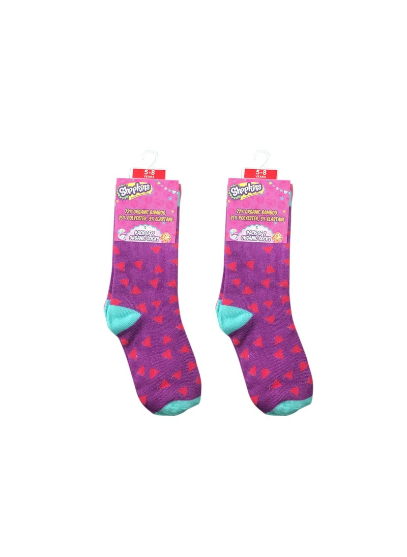 Shopkins Shopkins Shopkins Sock - Printed - 5-8Y (Pair Of 4), Set Of 1  - Image 1