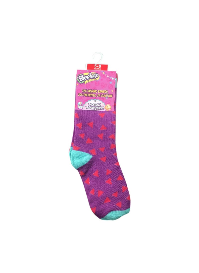Shopkins Shopkins Shopkins Sock - Printed - 5-8Y (Pair Of 4), Set Of 1  - Image 2