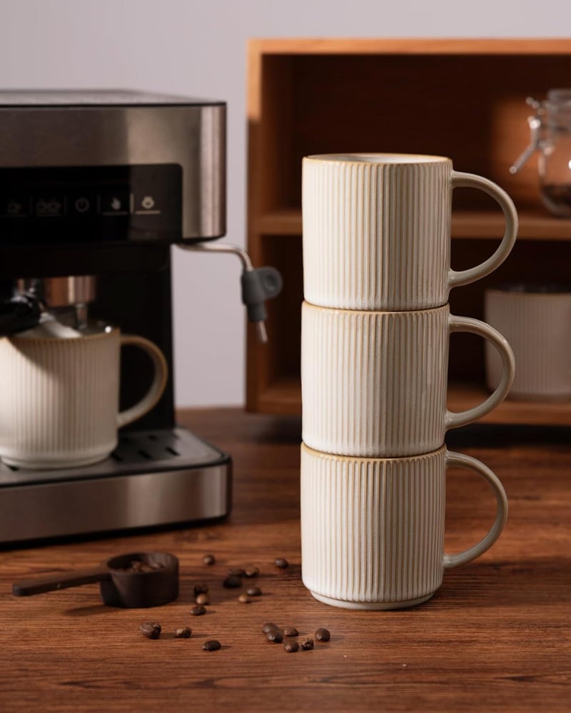 famiware 4 Pieces Coffee Mug Set, 12 oz Ceramic Mugs for Coffee, Tea, Cocoa, and More - Image 5