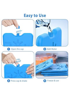 TYCOM Ice Packs for Lunch Box, Reusable Ultra Thin Freezer Packs Long Lasting for Coolers, Cooler Bag for Work, School, Picnic or Camping Keep Food Fresh - (200ml - 6pcs)  - Image 4