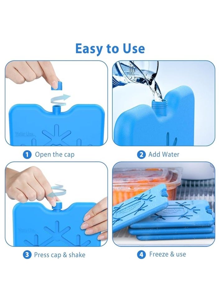 TYCOM Ice Packs for Lunch Box, Reusable Ultra Thin Freezer Packs Long Lasting for Coolers, Cooler Bag for Work, School, Picnic or Camping Keep Food Fresh - (200ml - 6pcs)  - Image 4