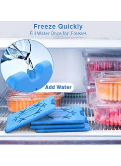 TYCOM Ice Packs for Lunch Box, Reusable Ultra Thin Freezer Packs Long Lasting for Coolers, Cooler Bag for Work, School, Picnic or Camping Keep Food Fresh - (200ml - 6pcs)  - Image 5