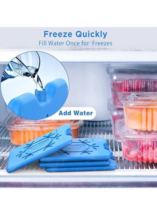 TYCOM Ice Packs for Lunch Box, Reusable Ultra Thin Freezer Packs Long Lasting for Coolers, Cooler Bag for Work, School, Picnic or Camping Keep Food Fresh - (200ml - 6pcs)  - Image 5