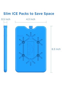TYCOM Ice Packs for Lunch Box, Reusable Ultra Thin Freezer Packs Long Lasting for Coolers, Cooler Bag for Work, School, Picnic or Camping Keep Food Fresh - (200ml - 6pcs)  - Image 2