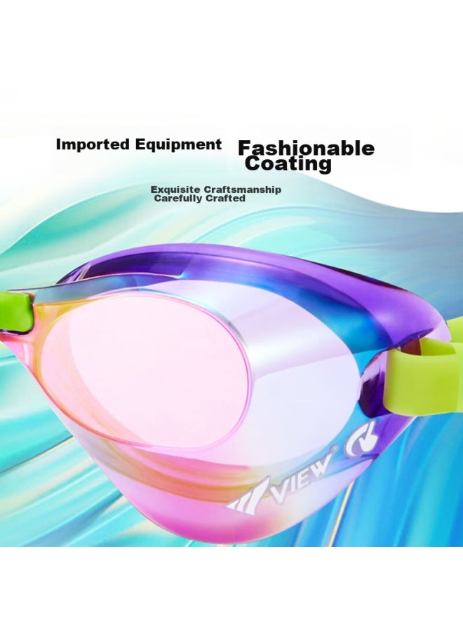 View Jing Su Swimming Goggles, Waterproof, Anti-fog, Coated, For Men And Women, Professional Swimming Compeion, Small Shell, V121voy - Image 3