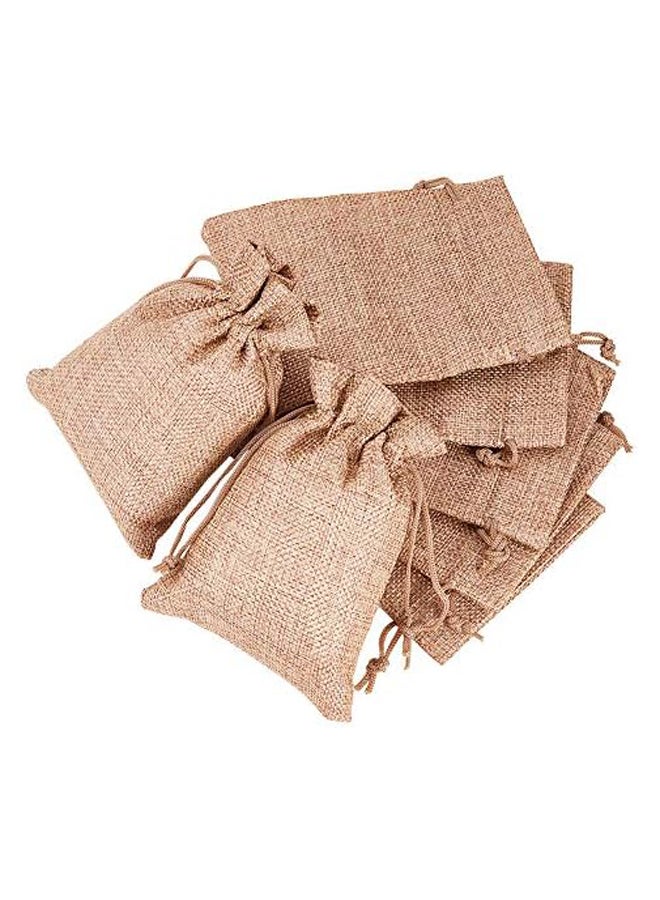 25Pcs Burlap Bags With Drawstring Gift Bags Jewelry Pouch For Wedding Party Treat And Diy Craft - 5.5 X 3.9 Inch, 5.5 x 3.9" Linen - Image 2