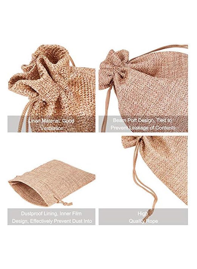25Pcs Burlap Bags With Drawstring Gift Bags Jewelry Pouch For Wedding Party Treat And Diy Craft - 5.5 X 3.9 Inch, 5.5 x 3.9" Linen - Image 4