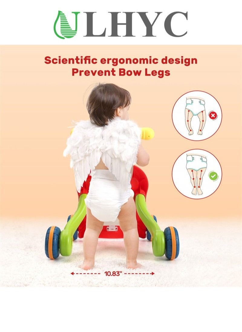 ULHYC - 2-In-1 Multifunctional Sit-To-Stand Early Educational Child Activity Center Learning Baby Walker With Removable Play Panel, Music Learning Toy - Image 1