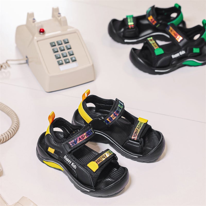 Children'S Shoes Boys Anti-Collision Sandals Summer Children'S Anti-Slip Beach Shoes Medium And Large Children'S Shoes - Image 2