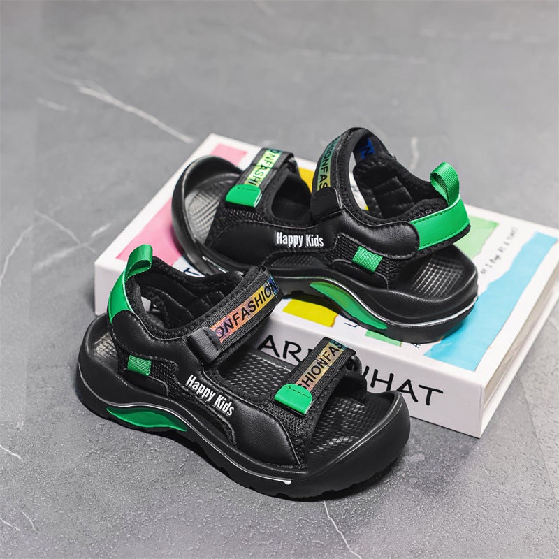 Children'S Shoes Boys Anti-Collision Sandals Summer Children'S Anti-Slip Beach Shoes Medium And Large Children'S Shoes - Image 1