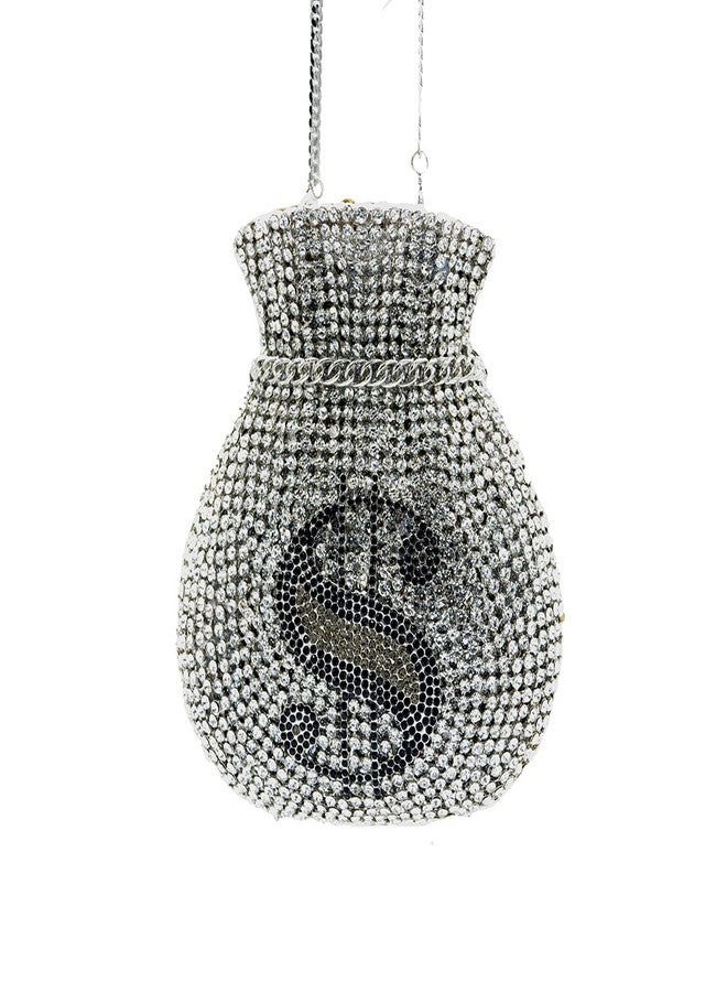 Tngan Women Money Pouch Evening Bag Sparkling Crystal Purses Rhinestones Wedding Party Prom Clutch, A-Silver - Image 5