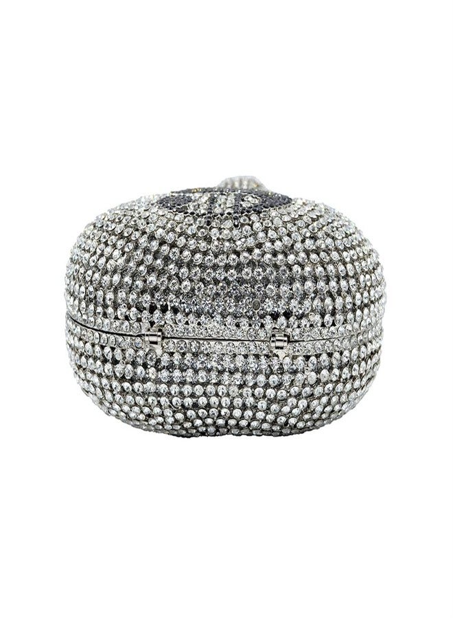 Tngan Women Money Pouch Evening Bag Sparkling Crystal Purses Rhinestones Wedding Party Prom Clutch, A-Silver - Image 3