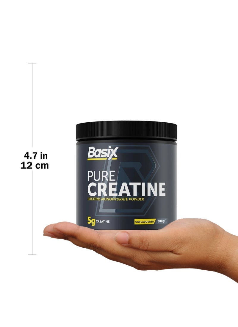 Basix - Pure Creatine Monohydrate - Unflavored - (300 g) - Image 1