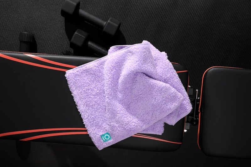 FACESOFT Eco Friendly Gym Towels for Working Out - Soft and Absorbent Cotton Exercise Towel - No Synthetic Microfibers or Plastics - Sweat Towel for Gym, Fitness, Sports, Yoga - Lavender - 1 Pc - Image 5