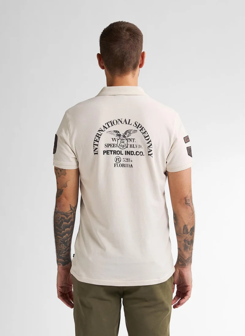 بترول اندستريز بولو رجالي قصير الأكمام