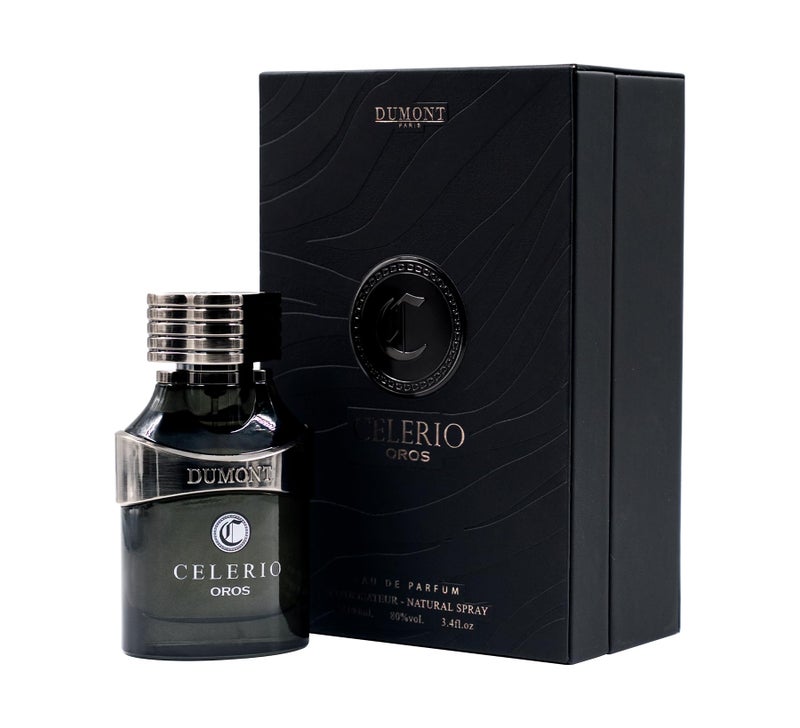 Dumont Celerio Oros Eau De Perfume Men - Celerio Perfum Unisex Suitable for Men & Women - Long Lasting Cologne Mist & Body Spray, 3.4oz (BLACK, 80% vol) - Image 1